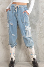 Wild Soul Denim Cargo Pants