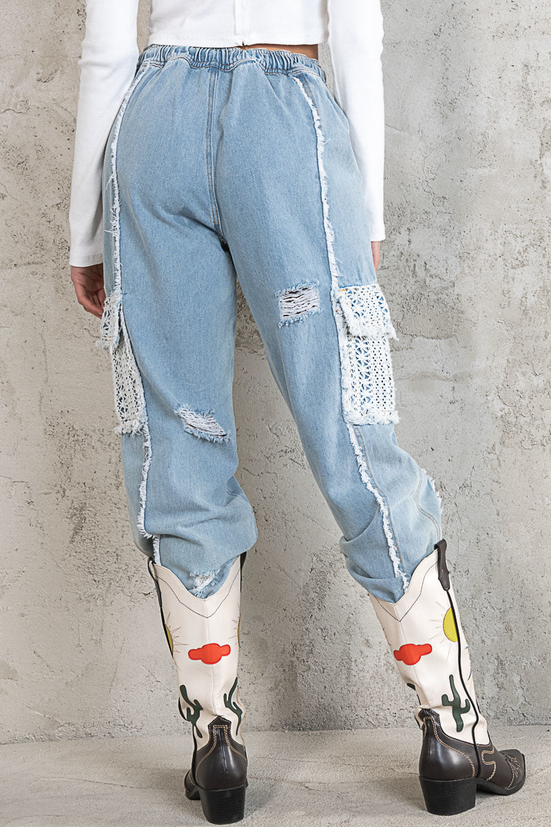 Wild Soul Denim Cargo Pants