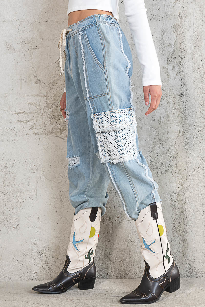 Wild Soul Denim Cargo Pants