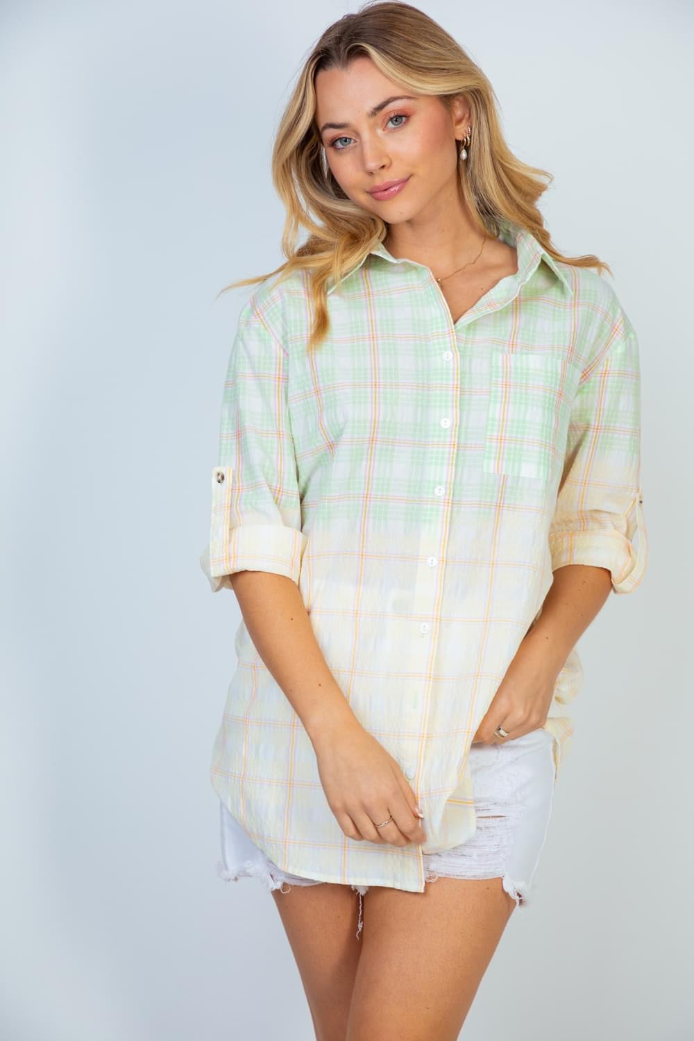 Summer Lovin' Ombre Plaid Top