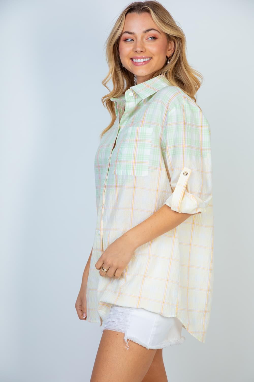 Summer Lovin' Ombre Plaid Top