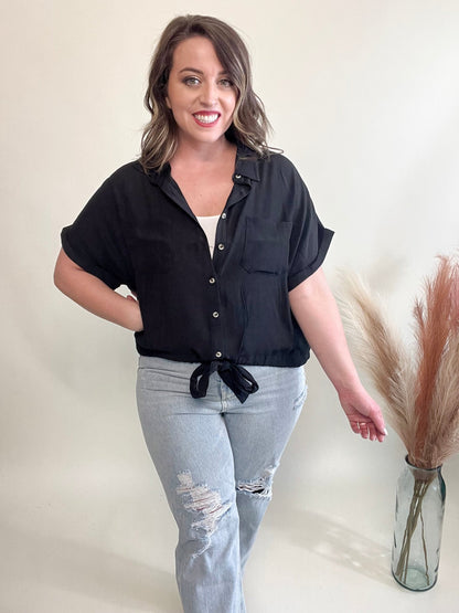 Bianca Button Down Top (S-XL) - Brynn & Rae Boutique