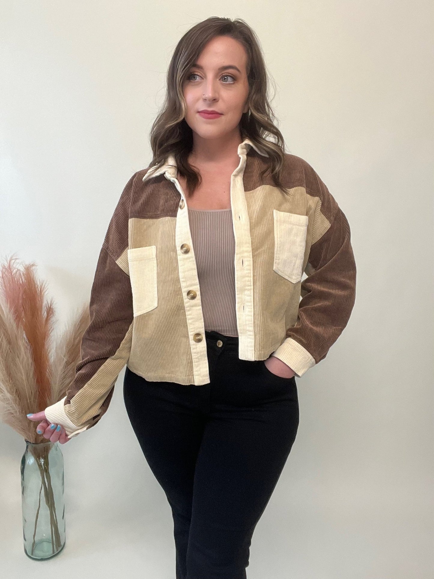 Downtown Corduroy Jacket (S-XL) - Brynn & Rae Boutique