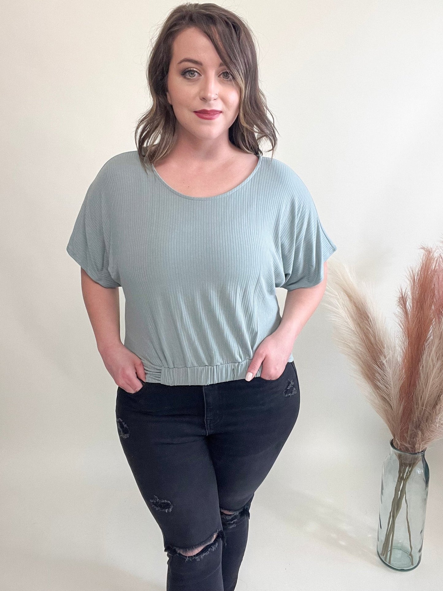 Women's Keeping it Simple Knit Top - Brynn and Rae Boutique