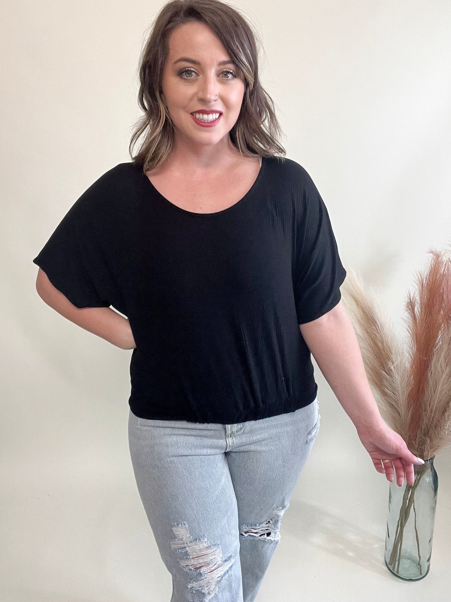 Women's Keeping it Simple Knit Top - Brynn and Rae Boutique