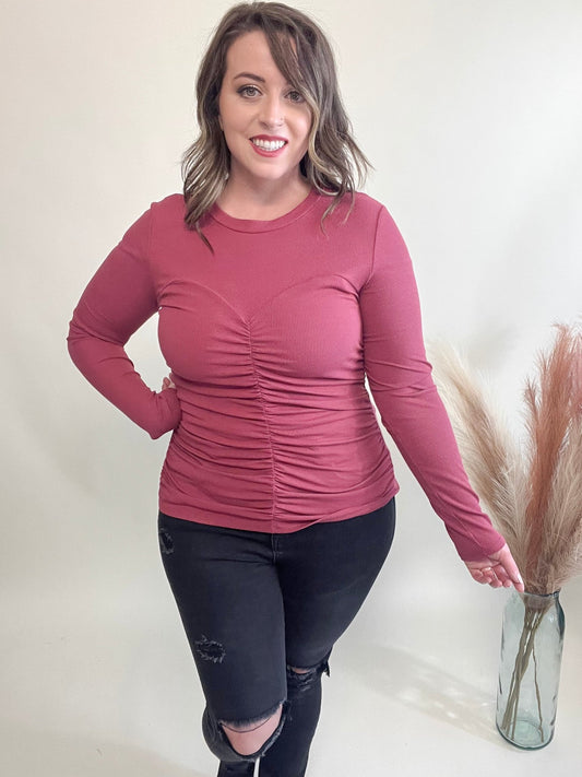 Women's Long Nights Ribbed Long Sleeve Top - Brynn and Rae Boutique