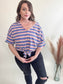 Neapolitan Striped Front Tie Top