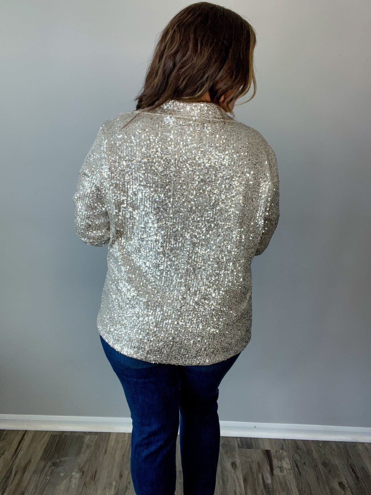 New Beginnings Sequins Shacket