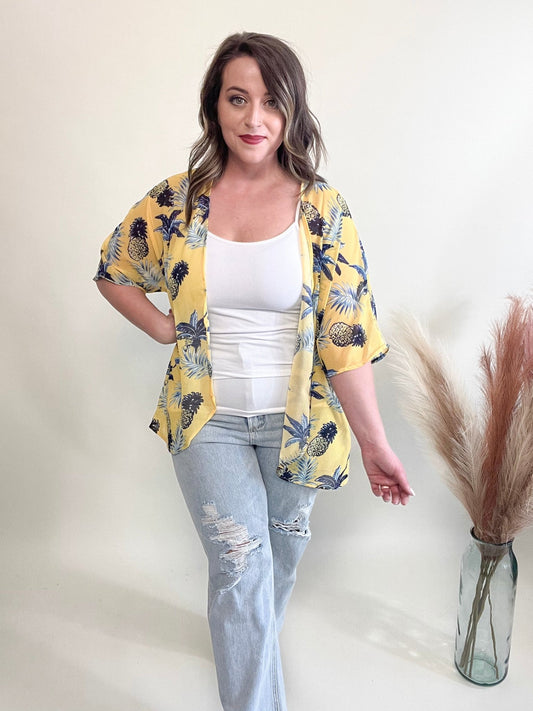 Piña Colada Kimono - Brynn & Rae Boutique