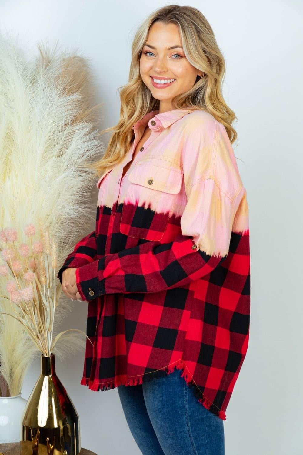 Plaid To See You Button Down - Brynn & Rae Boutique