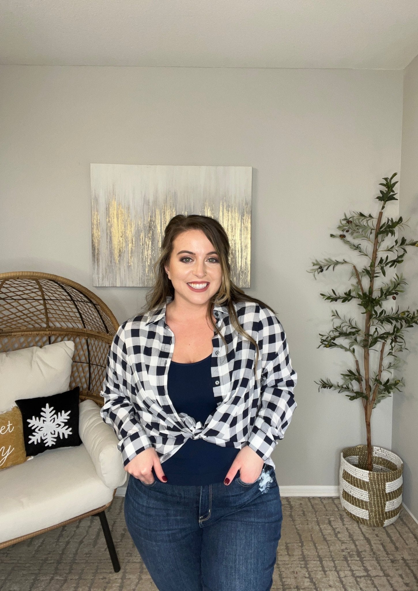 Pretty Please Plaid Top - Brynn & Rae Boutique