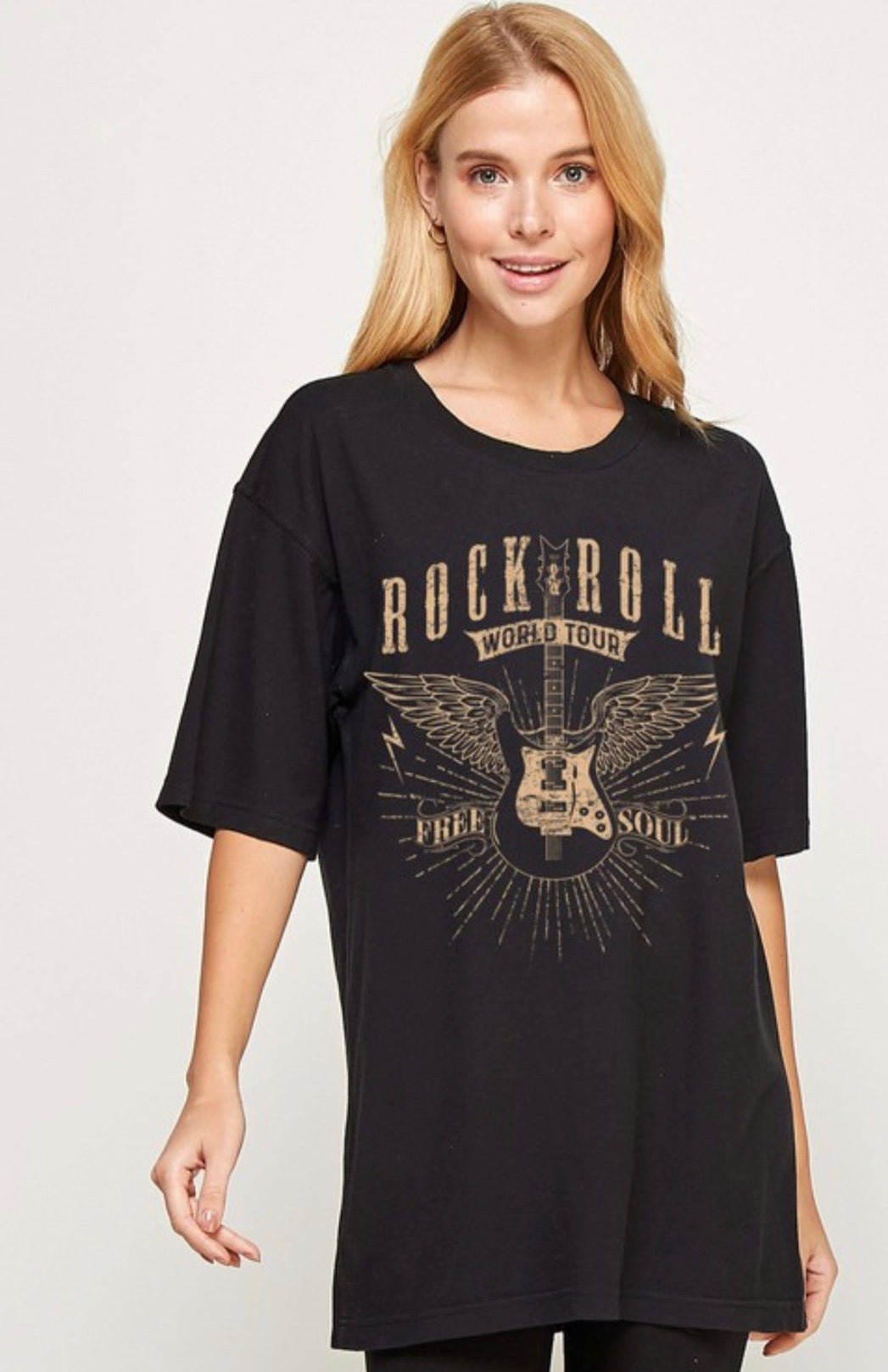 Rock & Roll Graphic Tee (S-XL) - Brynn & Rae Boutique